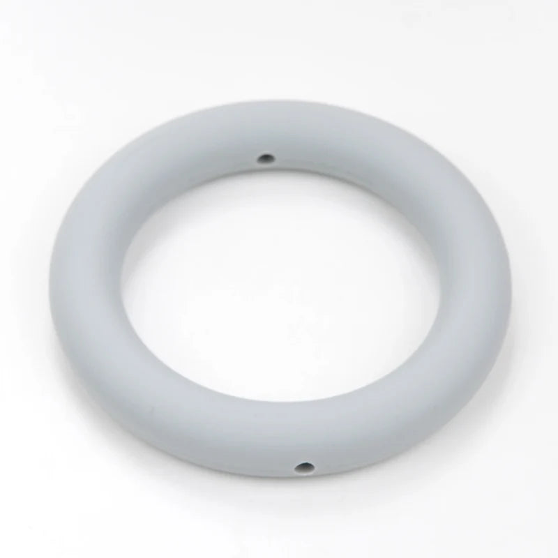 LOFCA 3pcs Silicone Beads Round 65mm Round Ring pendant Food Grade  BPA Free High Quality Silicone Necklace Jewelry Accessories