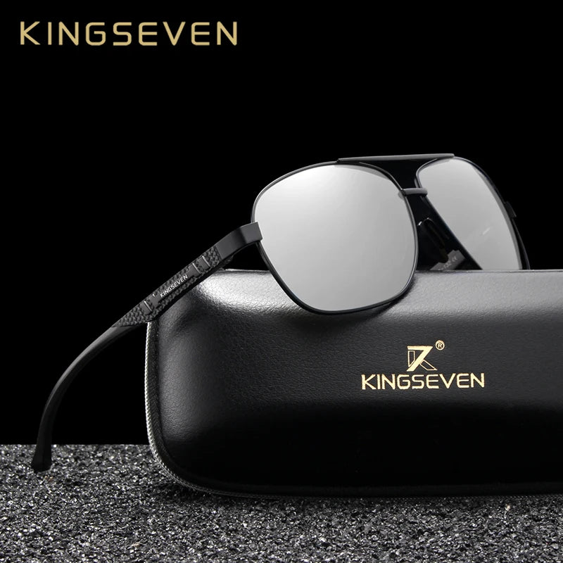 KINGSEVEN Women Men Sunglasses Polarized Mirror Lens Vintage Eyewear Driving Sun glasses Aluminum Temple Gafas de sol Masculino