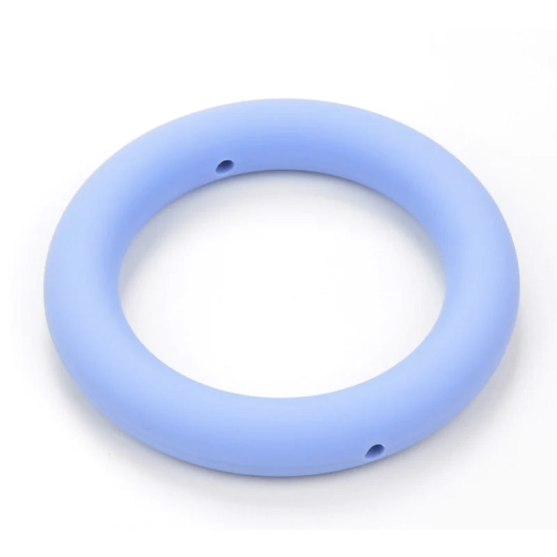 LOFCA 3pcs Silicone Beads Round 65mm Round Ring pendant Food Grade  BPA Free High Quality Silicone Necklace Jewelry Accessories