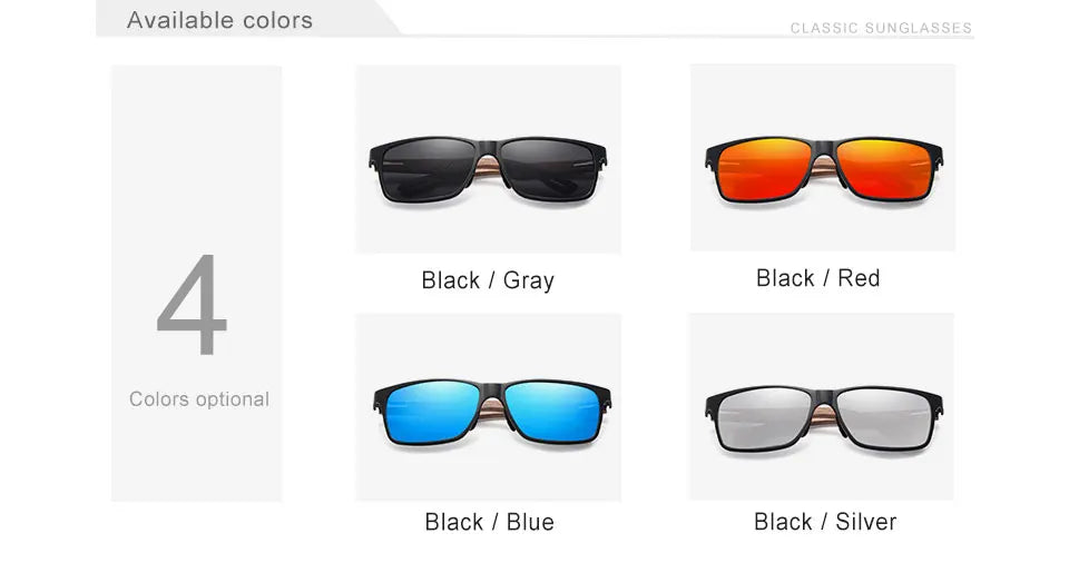 KINGSEVEN Wooden Men Sunglasses Polarized Outdoor Sun Glasses Women Mirror Lens Handmade Fishing Fashion UV400 Eyewear