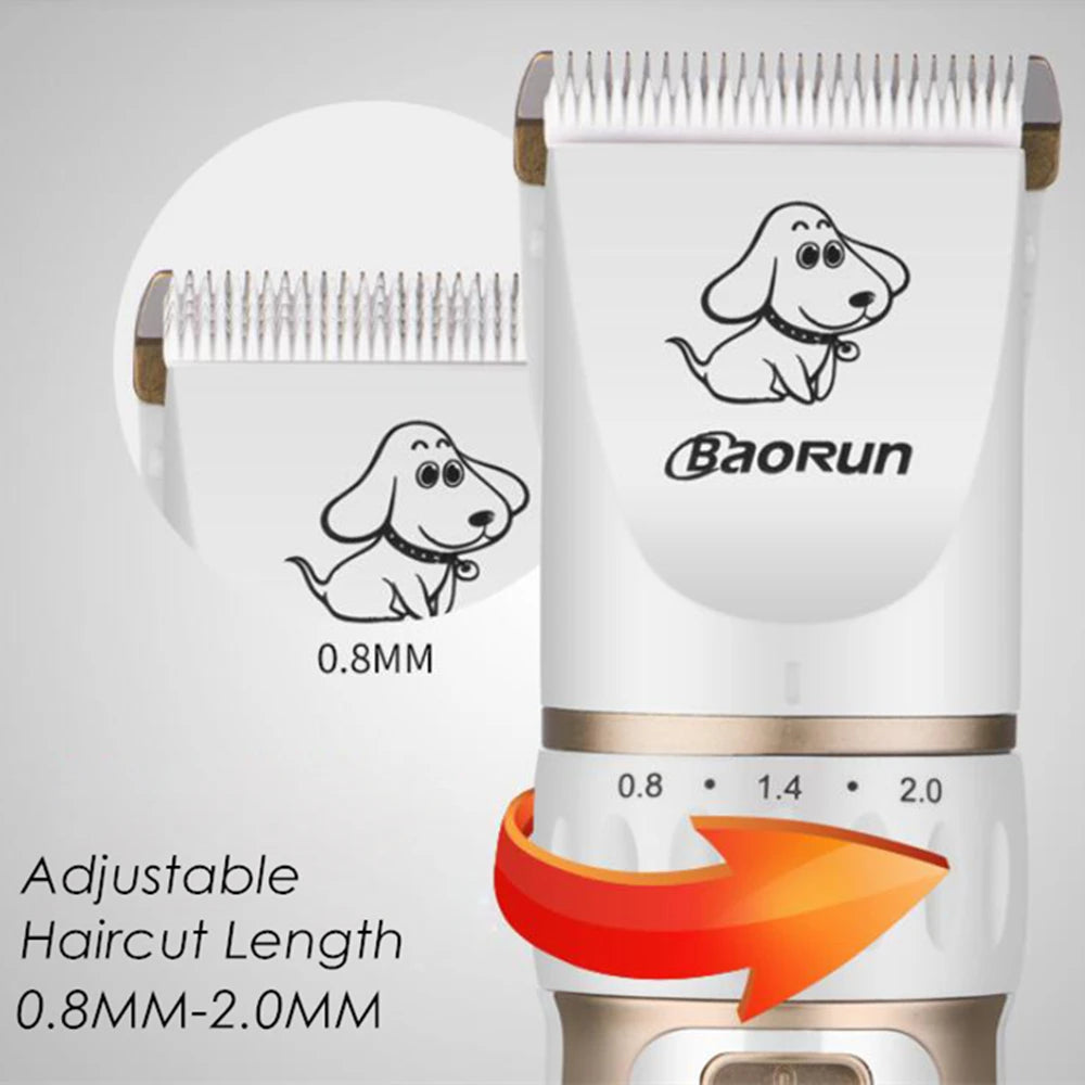 BaoRun P2 P3 Professional Pet Cat Dog Hair Trimmer Rechargeable Animal Grooming Clipper Shaver Dog Hair Cutting Machine Comb Kit