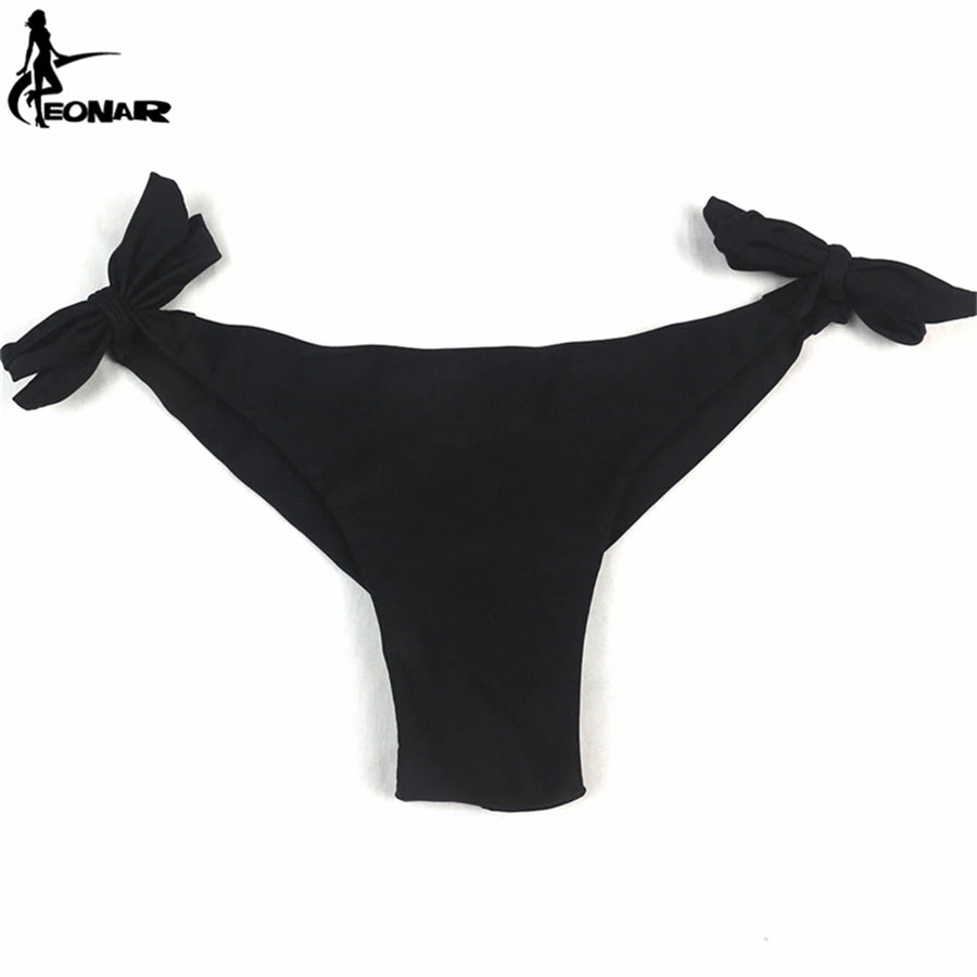 EONAR Bikini 2025 Solid Women Swimsuit  Brazilian Cut Bottom Bikini Set Push Up Swimwear Femme Bathing Suits Sport Beach Wear