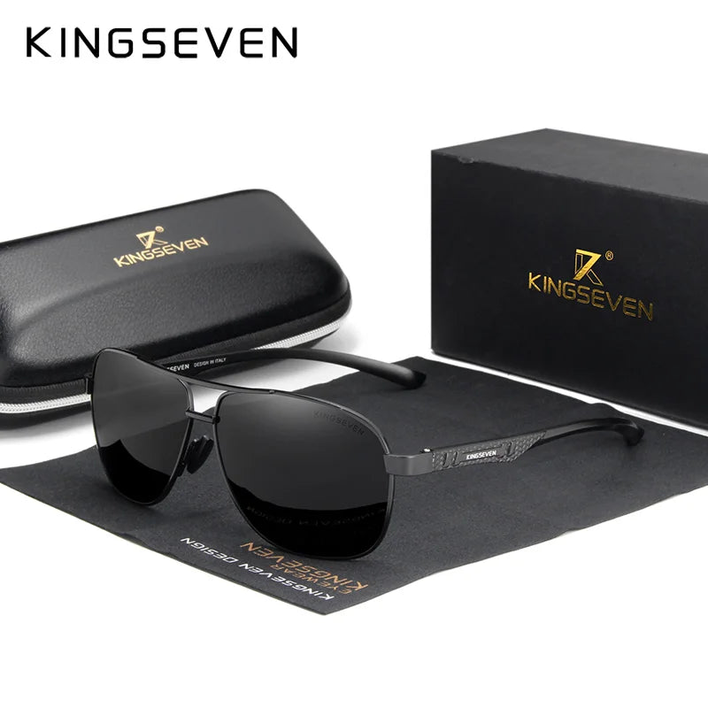KINGSEVEN Women Men Sunglasses Polarized Mirror Lens Vintage Eyewear Driving Sun glasses Aluminum Temple Gafas de sol Masculino