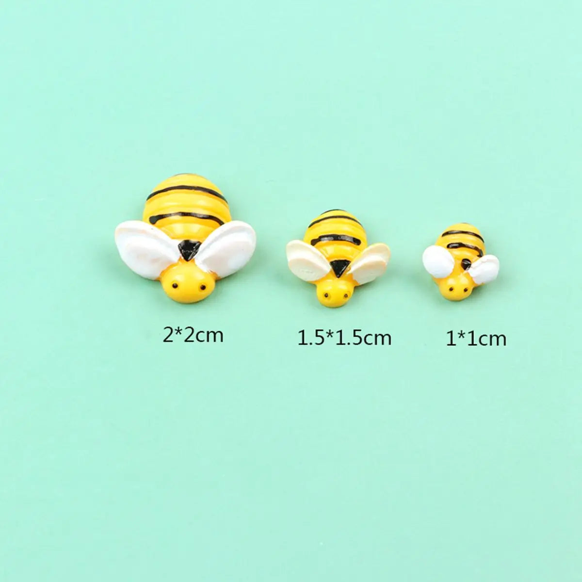 20Pcs/lot Kawaii Mini Bee Miniature Figurines Flatback DIY Craft Gnome Moss Terrarium Bonsai Decor Fairy Garden Supplies