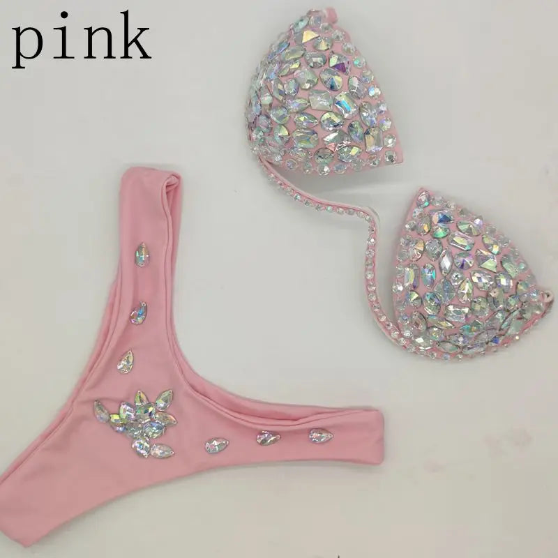 2020 venus vacation Newly added bikini set rhinestone swimwear diamond bathing suit sexy women swimsuit push up beachwear