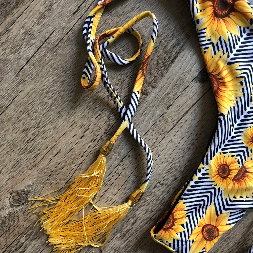 Sexy Bikinis 2019 Swimwear Women Swimsuit Bandage Halter Beach Wear Push Up Bathing suits Female Brazilian Bikini Set