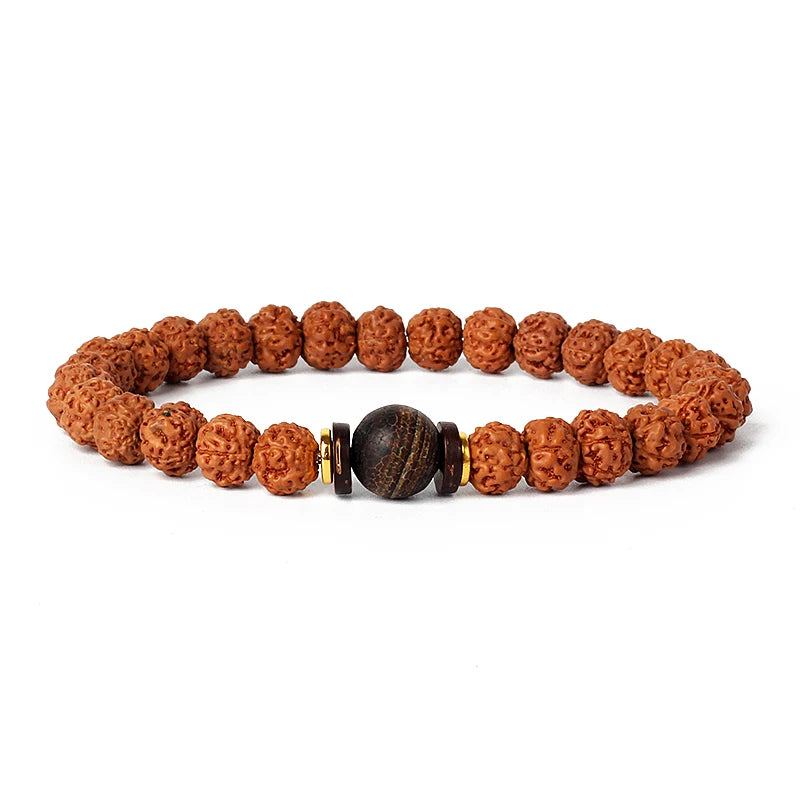 Original Vajra Bodhi Rudraksha Bracelet Men Meditation Mala Bead Bracelets Women Jewelry Nature Prayer Tibetan Buddhism Bracelet