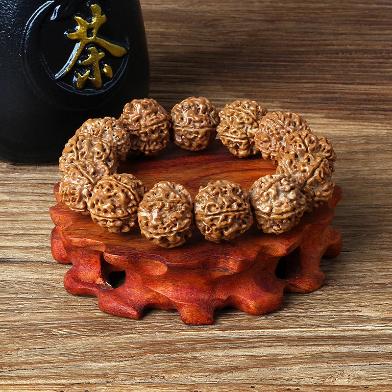 Original Vajra Bodhi Rudraksha Bracelet Men Meditation Mala Bead Bracelets Women Jewelry Nature Prayer Tibetan Buddhism Bracelet