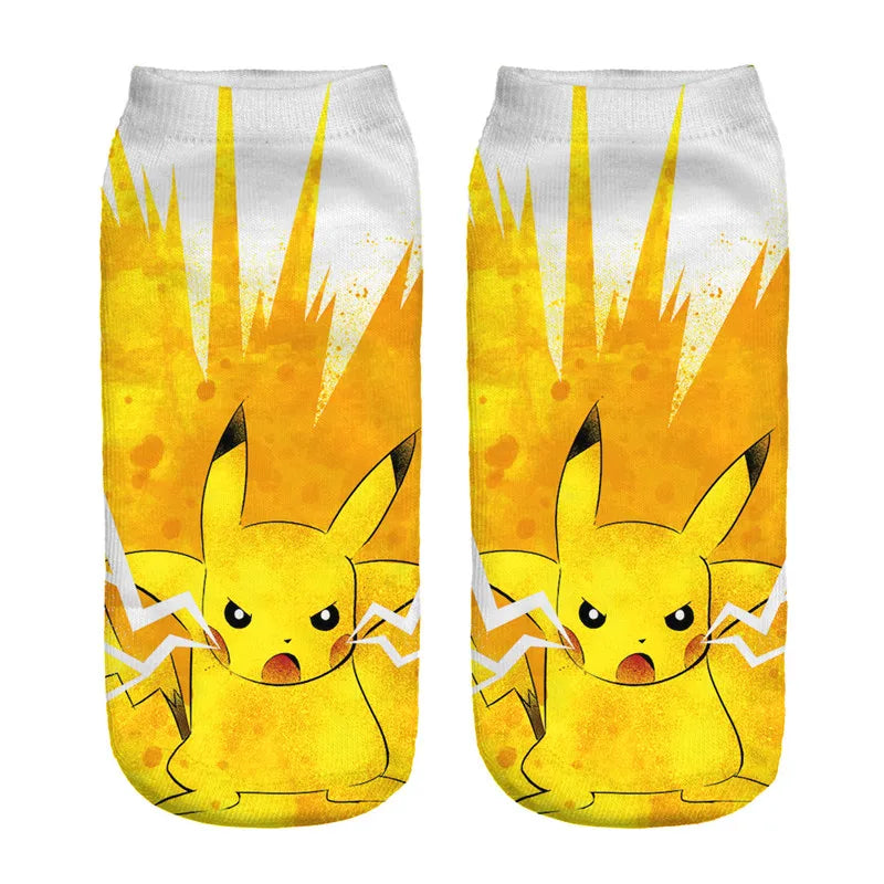 Pokemon Pikachu Game Cotton Socks Pokemon Go Squirtle Charmander Bulbasaur Anime Cosplay Men Women Christmas Gift Sock