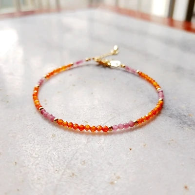 Lii Ji Multi Color Bracelet Natural Stone Lapis lazuli Peridot Labradorite Pink Tourmaline Dyed Turquoise Bracelet 1pcs