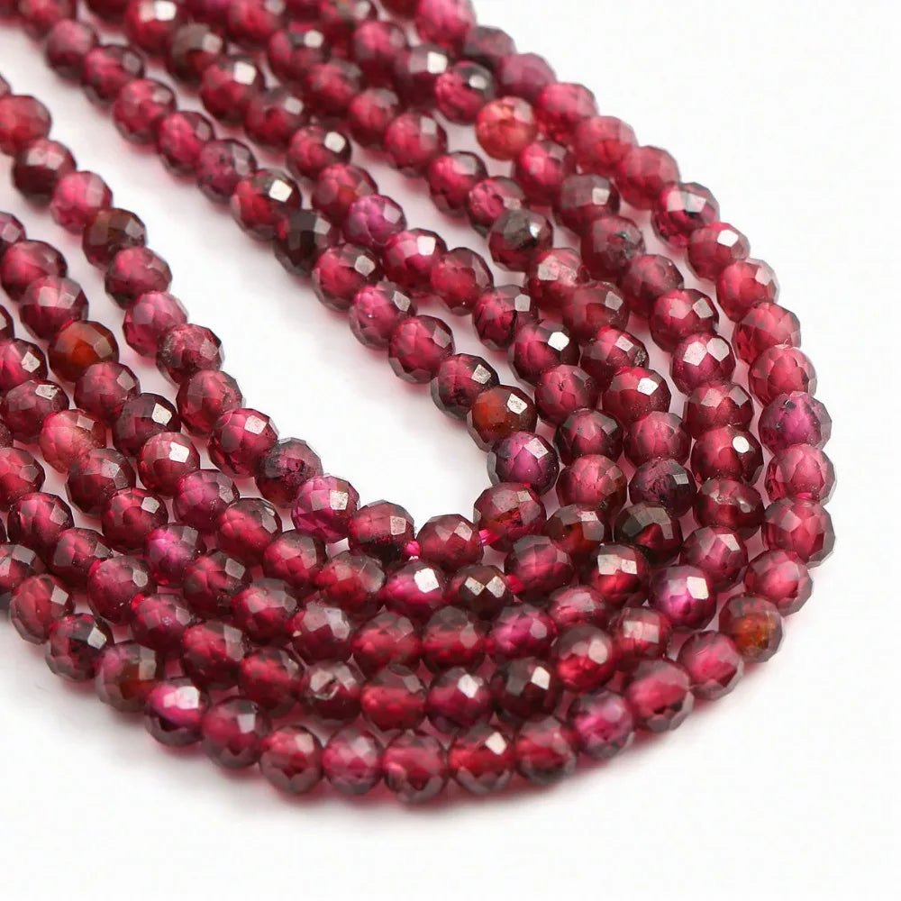 Small Beads Natural Stone Beads Tourmaline Sapphir 2,3,4,5mm Section Loose Beads for Jewelry Making Necklace DIY Bracelet (38cm)
