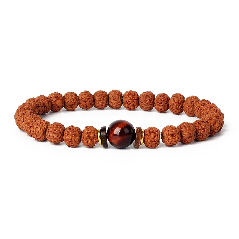 Original Vajra Bodhi Rudraksha Bracelet Men Meditation Mala Bead Bracelets Women Jewelry Nature Prayer Tibetan Buddhism Bracelet