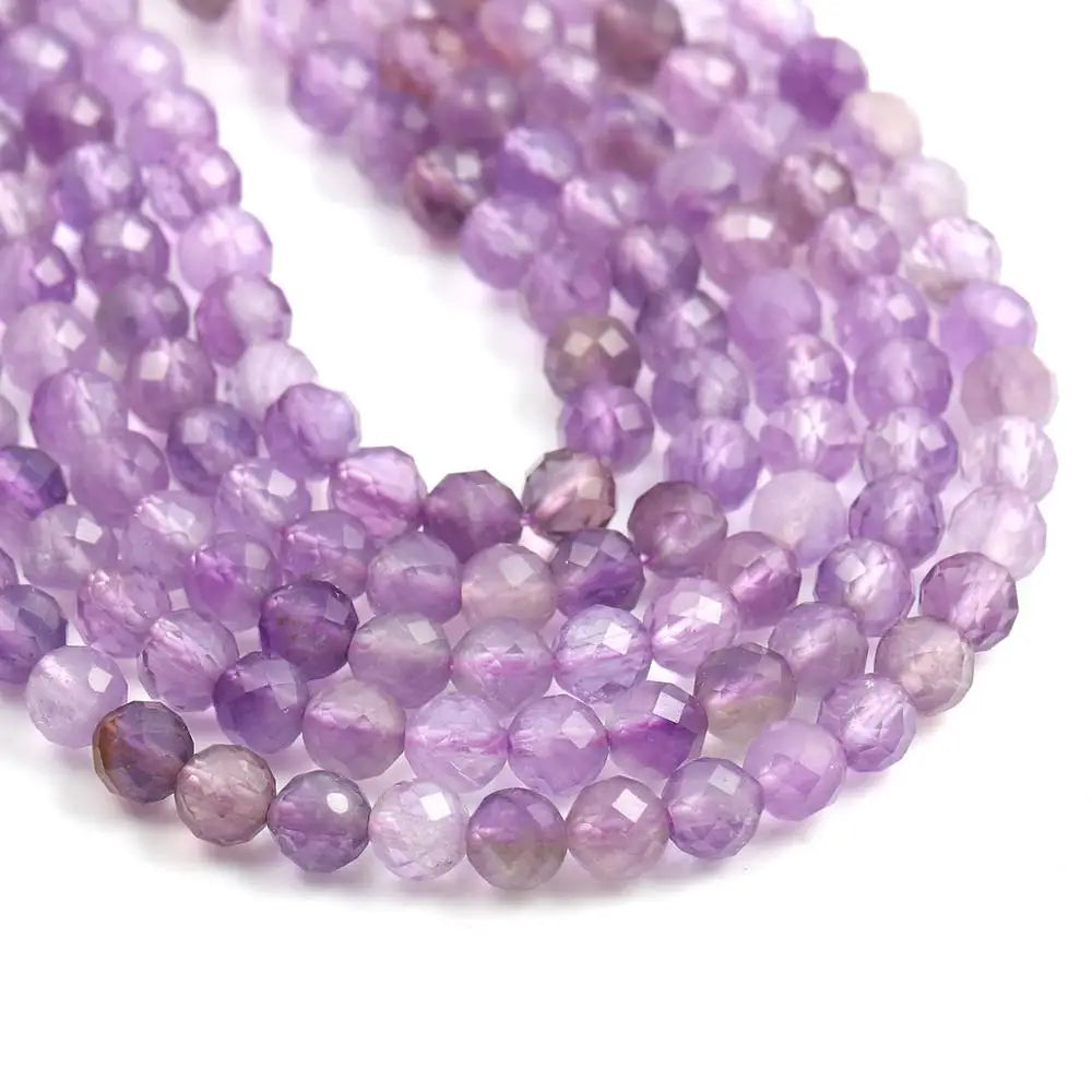 Small Beads Natural Stone Beads Tourmaline Sapphir 2,3,4,5mm Section Loose Beads for Jewelry Making Necklace DIY Bracelet (38cm)