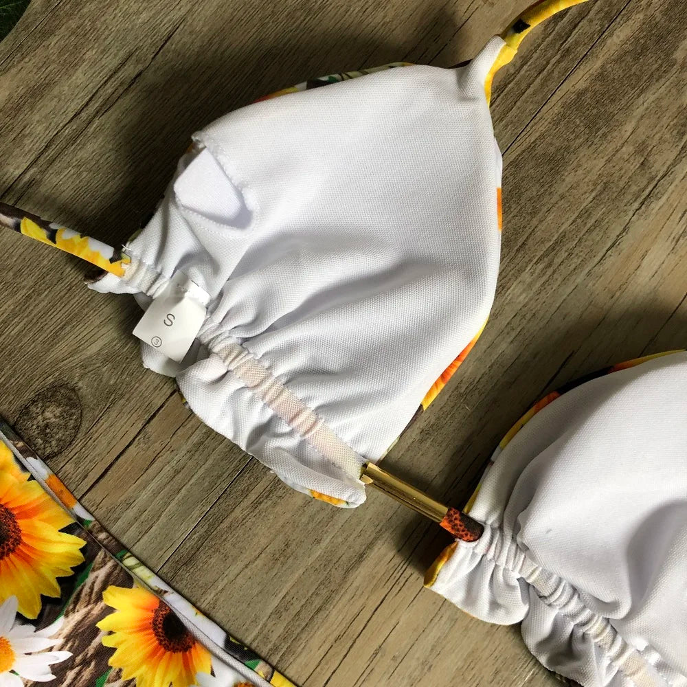 Sexy Bikinis 2019 Swimwear Women Swimsuit Bandage Halter Beach Wear Push Up Bathing suits Female Brazilian Bikini Set