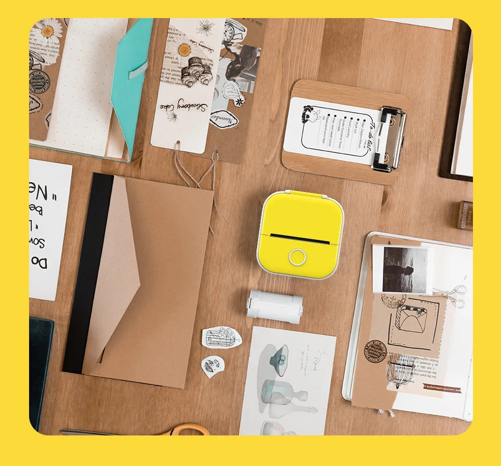 Phomemo T02 Pocket Printer Photo Journal Printing 53mm Sticker Labels Wireless Connection No-Ink Thermal Printing Long Battery