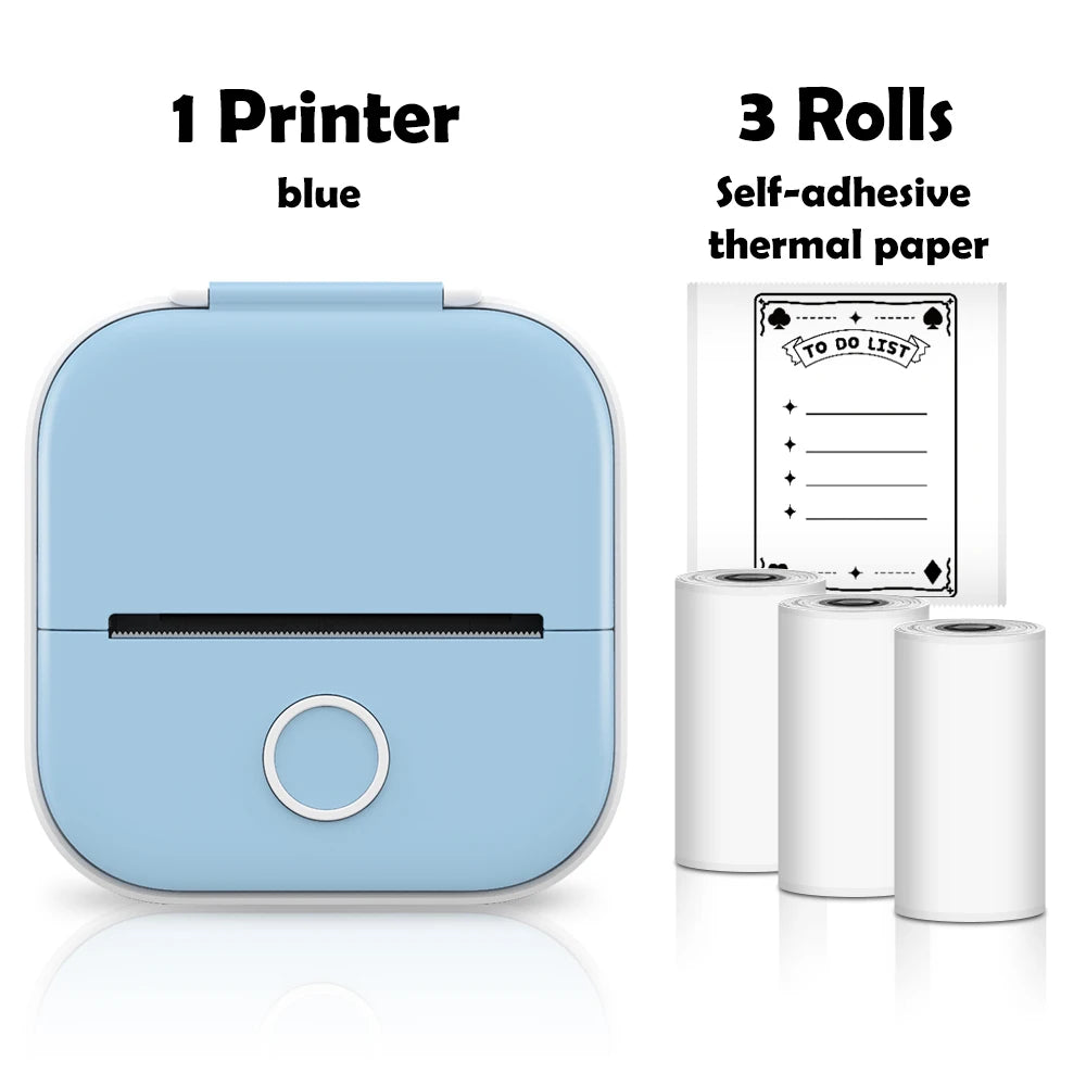 Phomemo T02 Pocket Printer Photo Journal Printing 53mm Sticker Labels Wireless Connection No-Ink Thermal Printing Long Battery