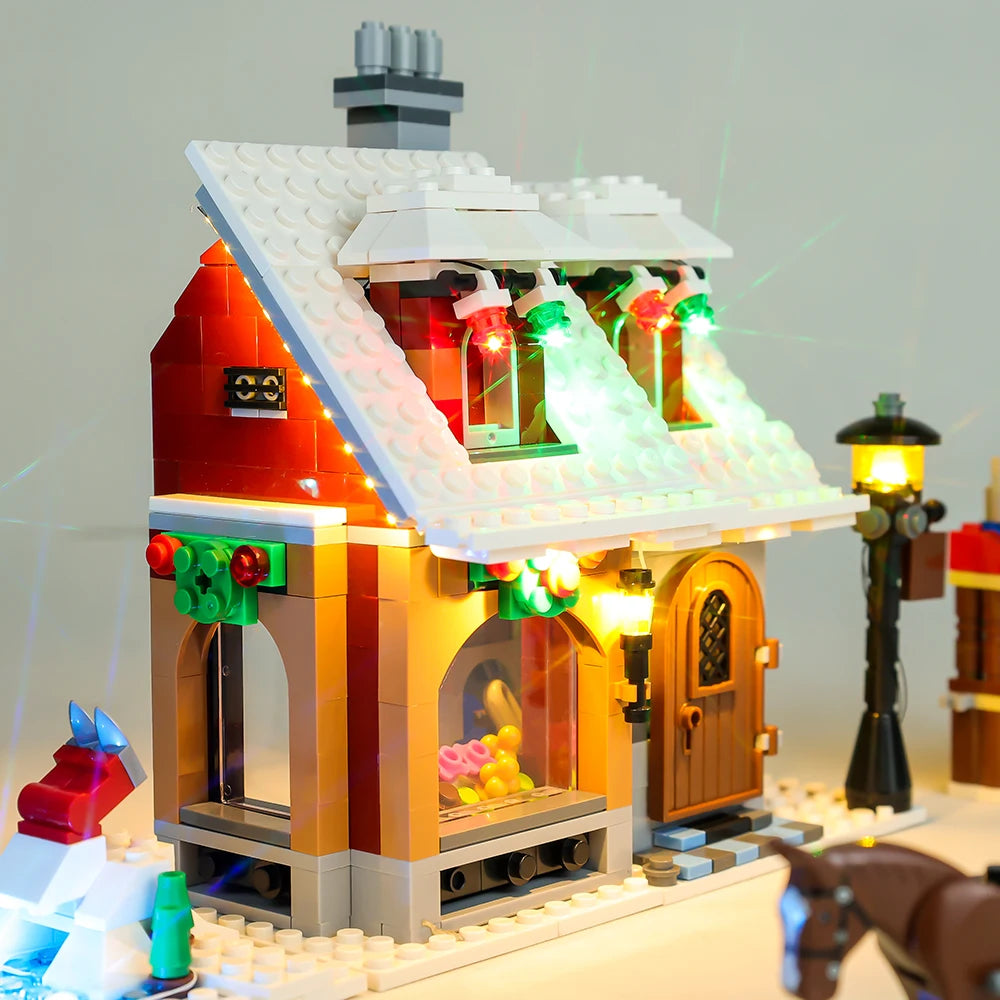 LED Light Kit For Christmas Gift Creator 10216 Winter Village Bakery Toys Building Blocks Bricks Collectible Lamp Set No Model