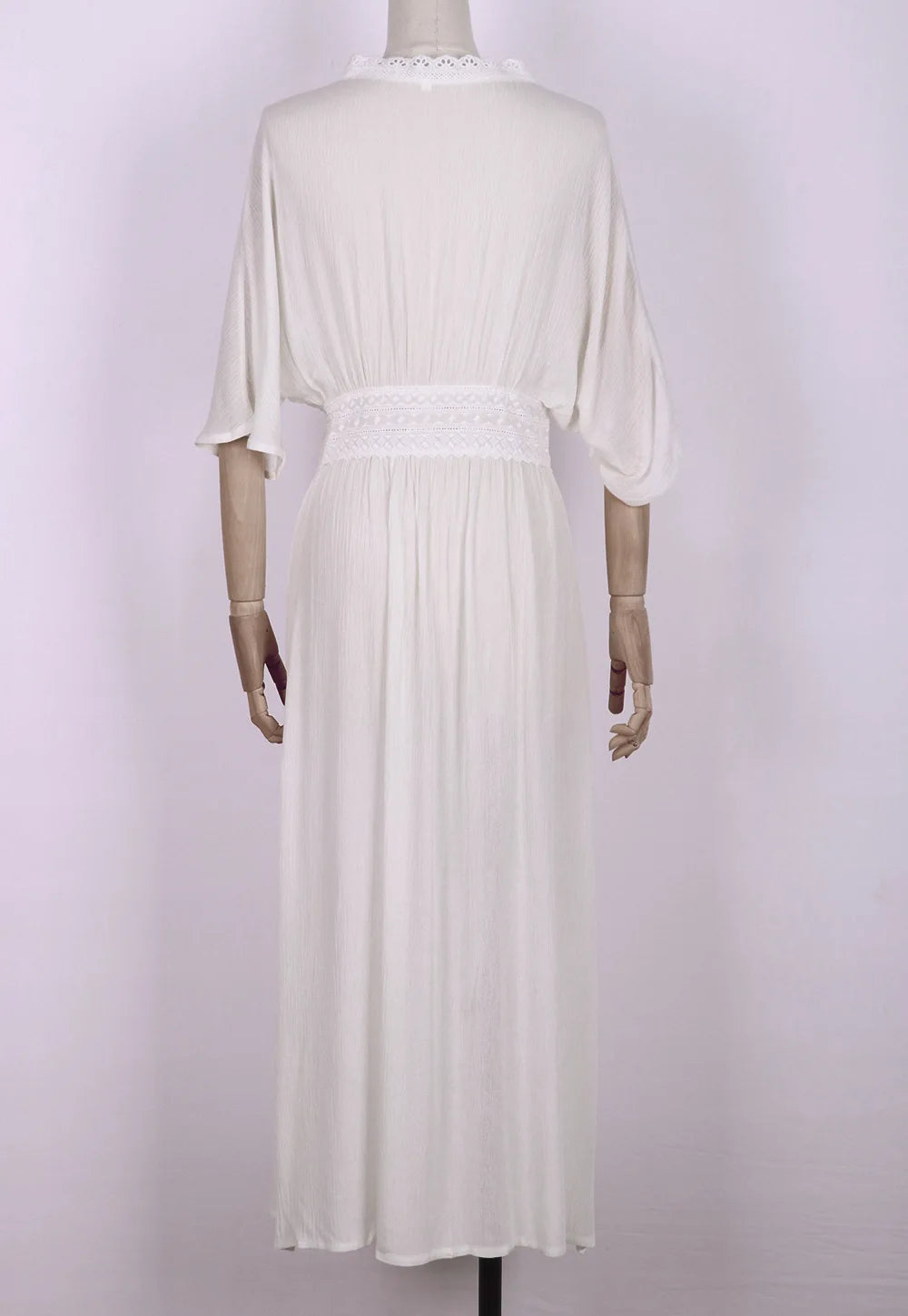 2024 Crochet White Knitted Beach Cover Up Dress Tunic Long Pareos Bikinis Cover Ups Swim Cover Up Robe Plage Beachwear
