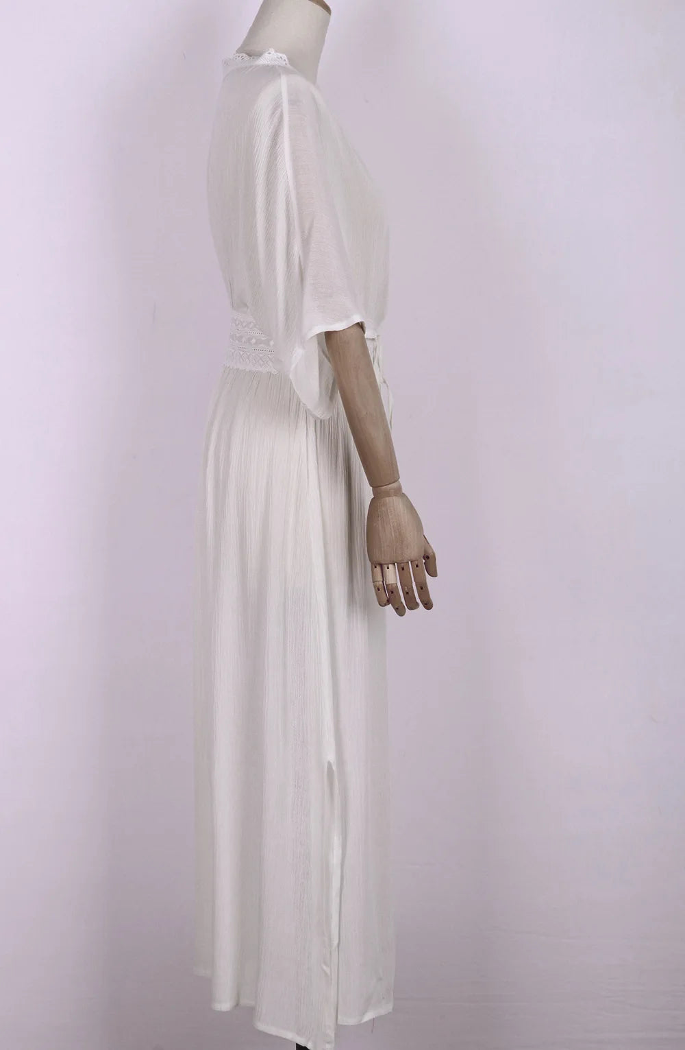 2024 Crochet White Knitted Beach Cover Up Dress Tunic Long Pareos Bikinis Cover Ups Swim Cover Up Robe Plage Beachwear