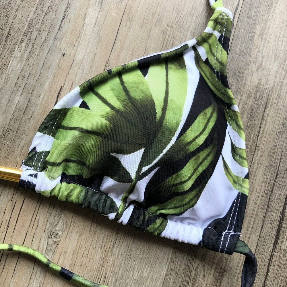 Sexy Bikinis 2019 Swimwear Women Swimsuit Bandage Halter Beach Wear Push Up Bathing suits Female Brazilian Bikini Set