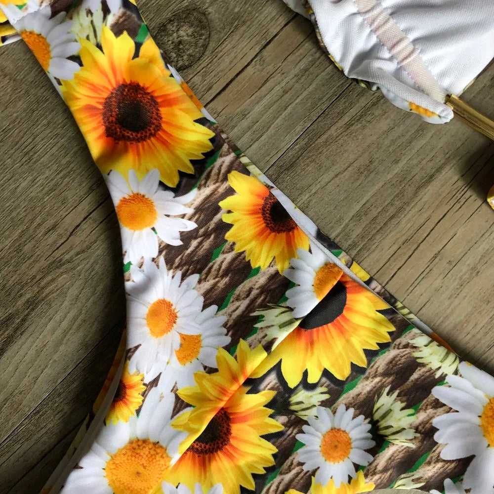 Sexy Bikinis 2019 Swimwear Women Swimsuit Bandage Halter Beach Wear Push Up Bathing suits Female Brazilian Bikini Set