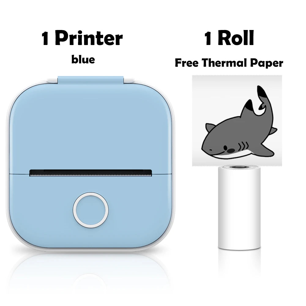 Phomemo T02 Pocket Printer Photo Journal Printing 53mm Sticker Labels Wireless Connection No-Ink Thermal Printing Long Battery