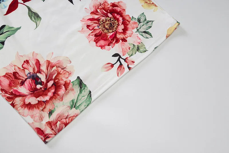 SKMY Floral Dress Women Clothing 2025 Summer New Fashion Print Slim Fit Sexy Night Club Outfit Party Spaghetti Strap Dress