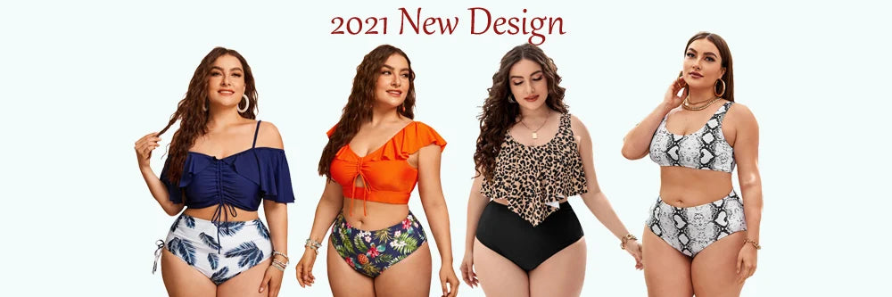 2023 Push Up Bikinis Set Women Swimwear Plus Size High Waist Swimsuit Larges Big Plussize Swimming Suits Bathing Beachwear New