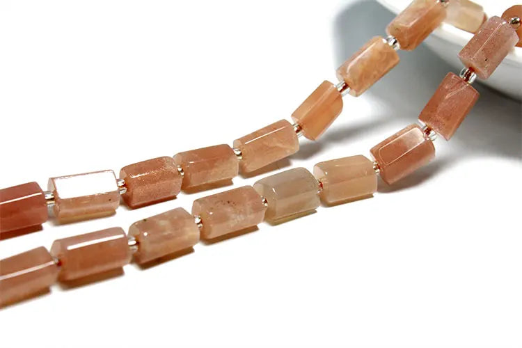Natural Tourmaline Apatite Emerald Agates Amethysts Jades Cylinder Stone Spacer Beads for Jewelry Making DIY Bracelet 7.5inch