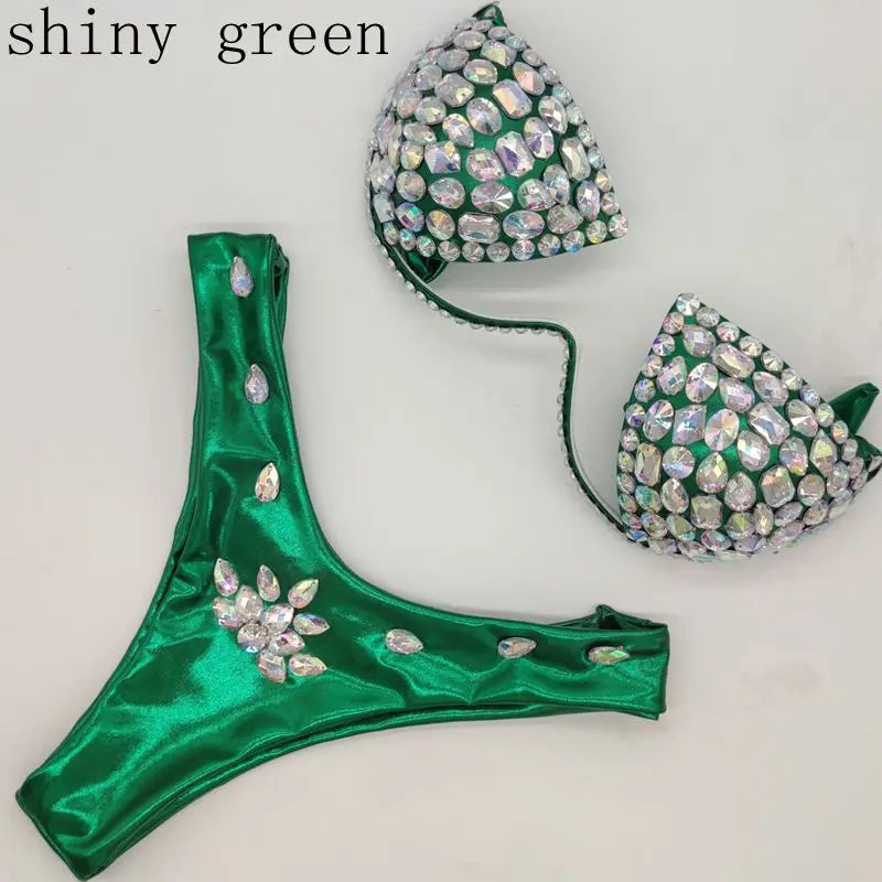 2020 venus vacation Newly added bikini set rhinestone swimwear diamond bathing suit sexy women swimsuit push up beachwear