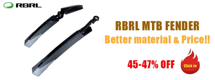 RBRL Bicycle Mudguard Set Mountain Bike Cycling Fender Adjustable MTB Widen Lengthen TPE Patent Quick Release E-Bike Protector