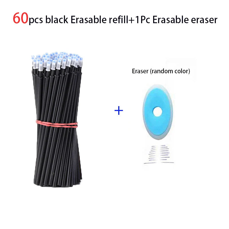 12pcs/box Luxury Erasable Pen Set 0.5mm Blue Black Ink Gel Pen For School Supplies Student Writing Exam Stationery Pens