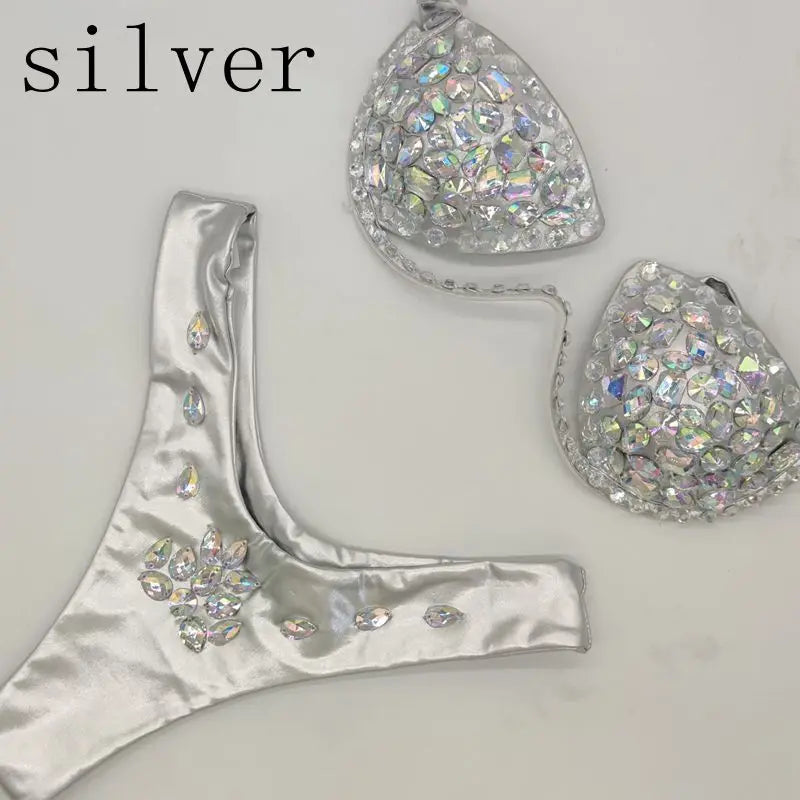 2020 venus vacation Newly added bikini set rhinestone swimwear diamond bathing suit sexy women swimsuit push up beachwear