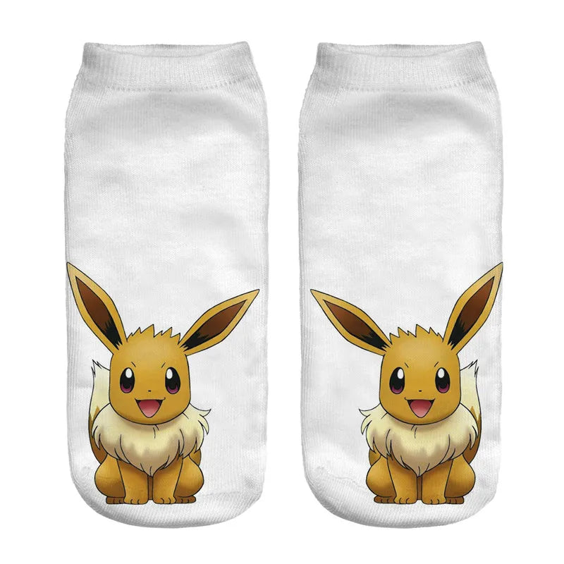 Pokemon Pikachu Game Cotton Socks Pokemon Go Squirtle Charmander Bulbasaur Anime Cosplay Men Women Christmas Gift Sock