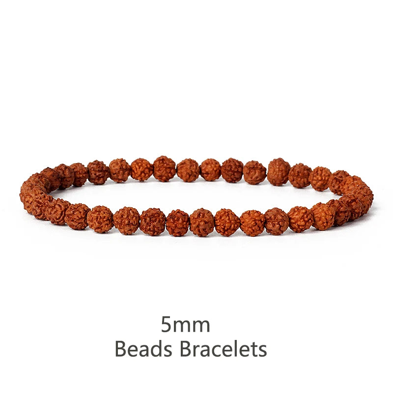 Original Vajra Bodhi Rudraksha Bracelet Men Meditation Mala Bead Bracelets Women Jewelry Nature Prayer Tibetan Buddhism Bracelet