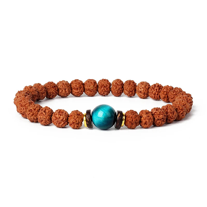 Original Vajra Bodhi Rudraksha Bracelet Men Meditation Mala Bead Bracelets Women Jewelry Nature Prayer Tibetan Buddhism Bracelet