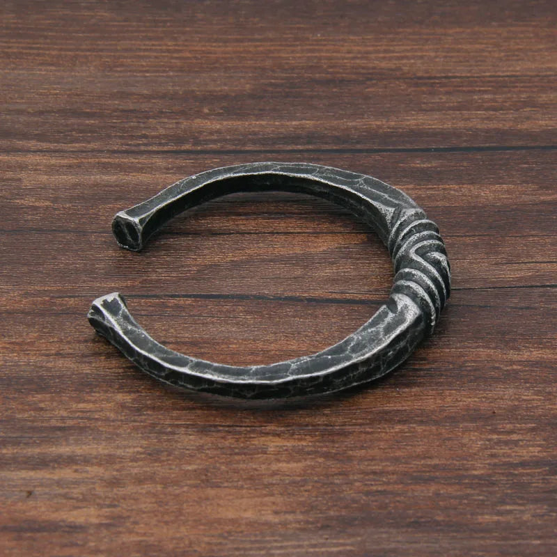 Yage new arrival Iron Color Deep Gray Viking Bangle as christmas gift
