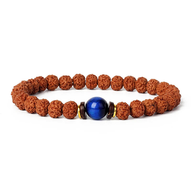 Original Vajra Bodhi Rudraksha Bracelet Men Meditation Mala Bead Bracelets Women Jewelry Nature Prayer Tibetan Buddhism Bracelet
