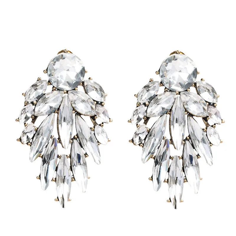 Elegant Tree Shape Acrylic Opal Stone Stud Earrings Statement Women Piercing Earrings 2019 New Trendy Jewelry Gift
