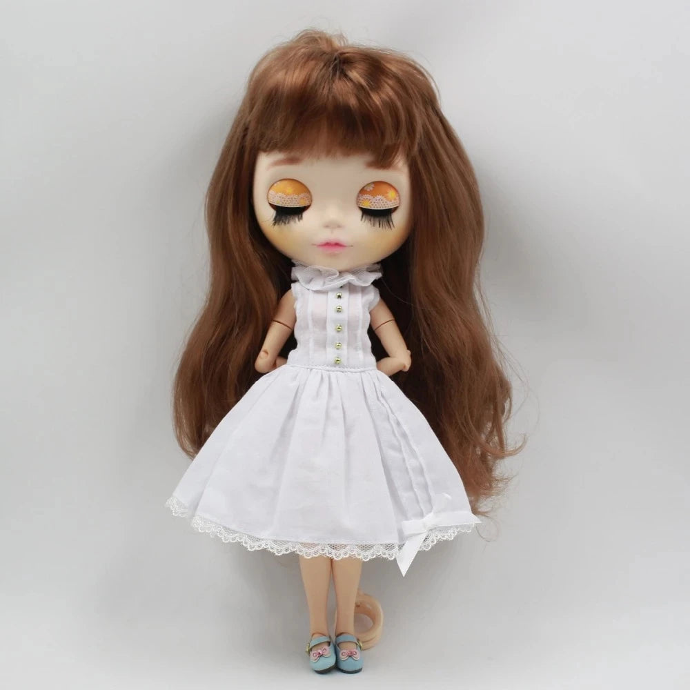 ICY DBS Blyth doll Clothes Christmas Gift toy rainbow dress white shirt white skirt anime outfits