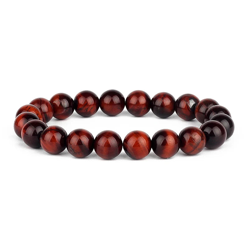 Lightning Red Tiger Eye Bracelets Men 6/8/10/12mm Natural Energy Stone Hematite Round Beads Bracelets for Women Jewelry Pulsera