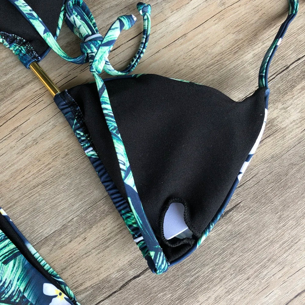 Sexy Bikinis 2019 Swimwear Women Swimsuit Bandage Halter Beach Wear Push Up Bathing suits Female Brazilian Bikini Set