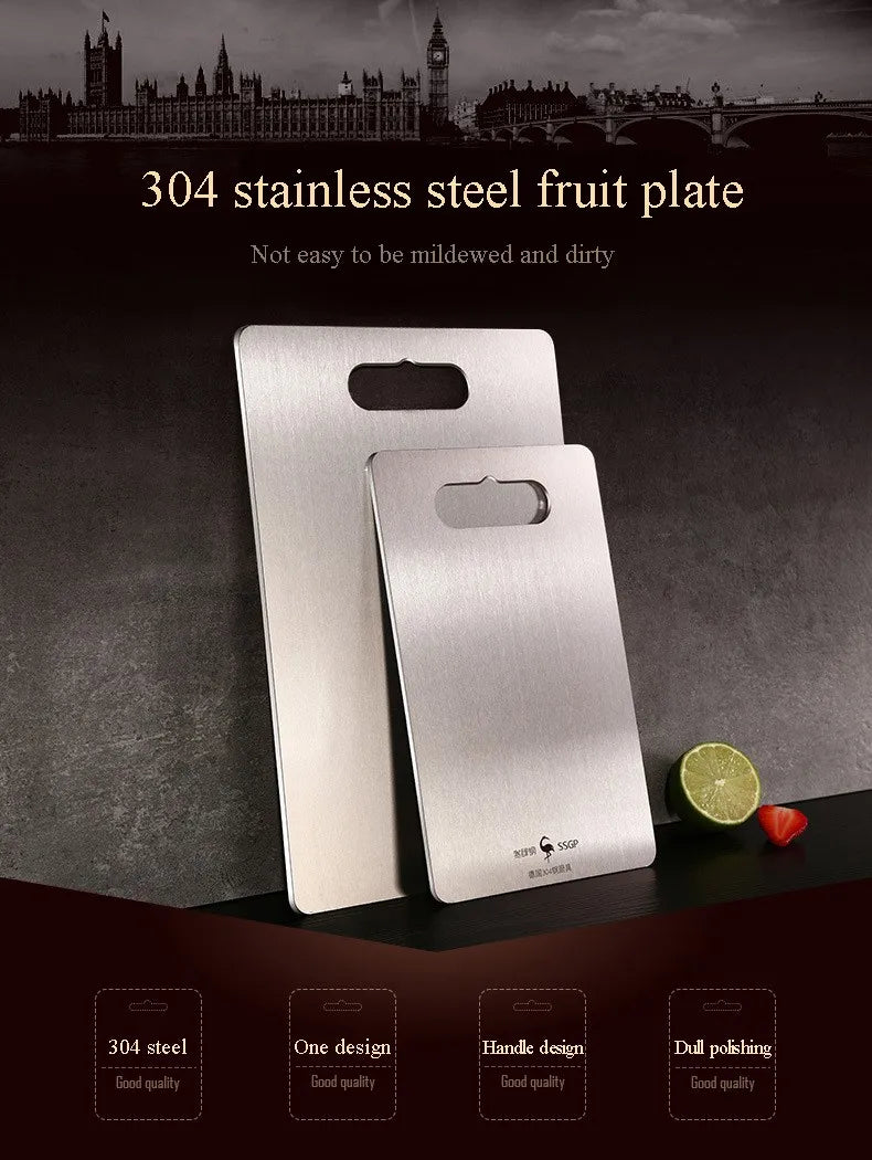 304 Stainless Steel Cutting Board Home Kitchen Rectangular Board Sterile Mildew Proof Fruit Vegetable Meat Chopping Board