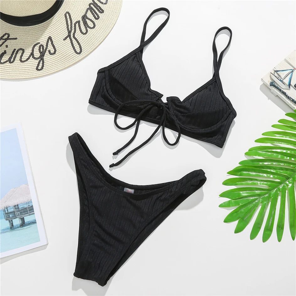 Push up Bikinis 2022 Mujer Swimsuit Women Female Swimwear Sexy Bikini Set 2 Piece Brazilian Thong Bathing Suit Summer Beach Wear