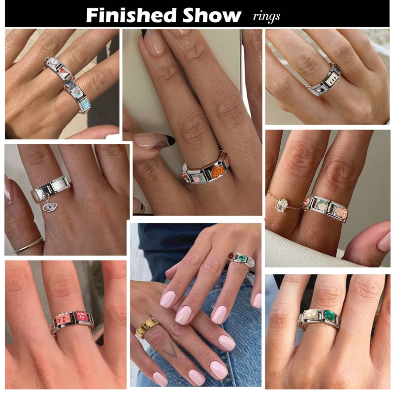 New Fashion Women Romantic Heart Star Zircon 9MM Width Stainless Steel Bracelet Bangle Girls Wedding Christmas Gift Jewelry