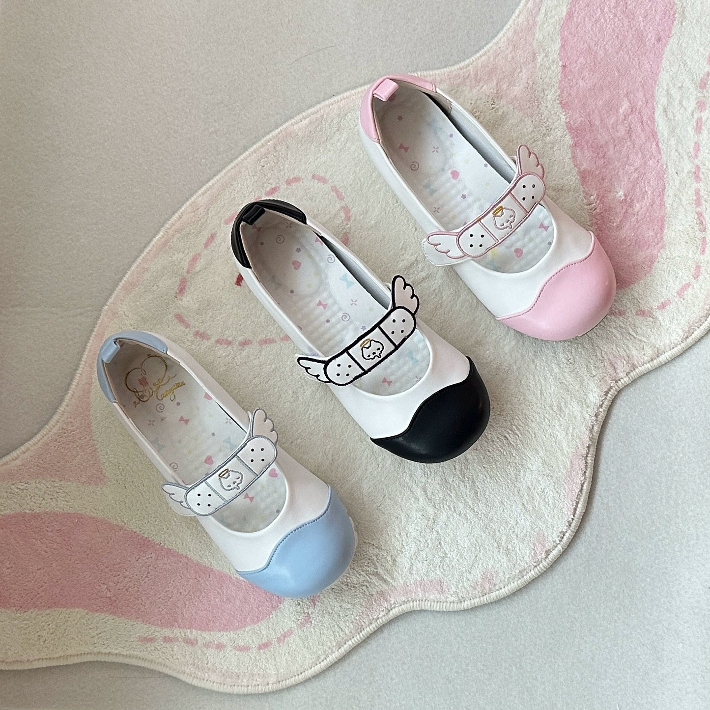 Flat-bottomed Kawaii Leather Shoes Original Design Girls Cute Mary Jane Round Head Shoes Spring and Autumn Lolita Flat Shoes
