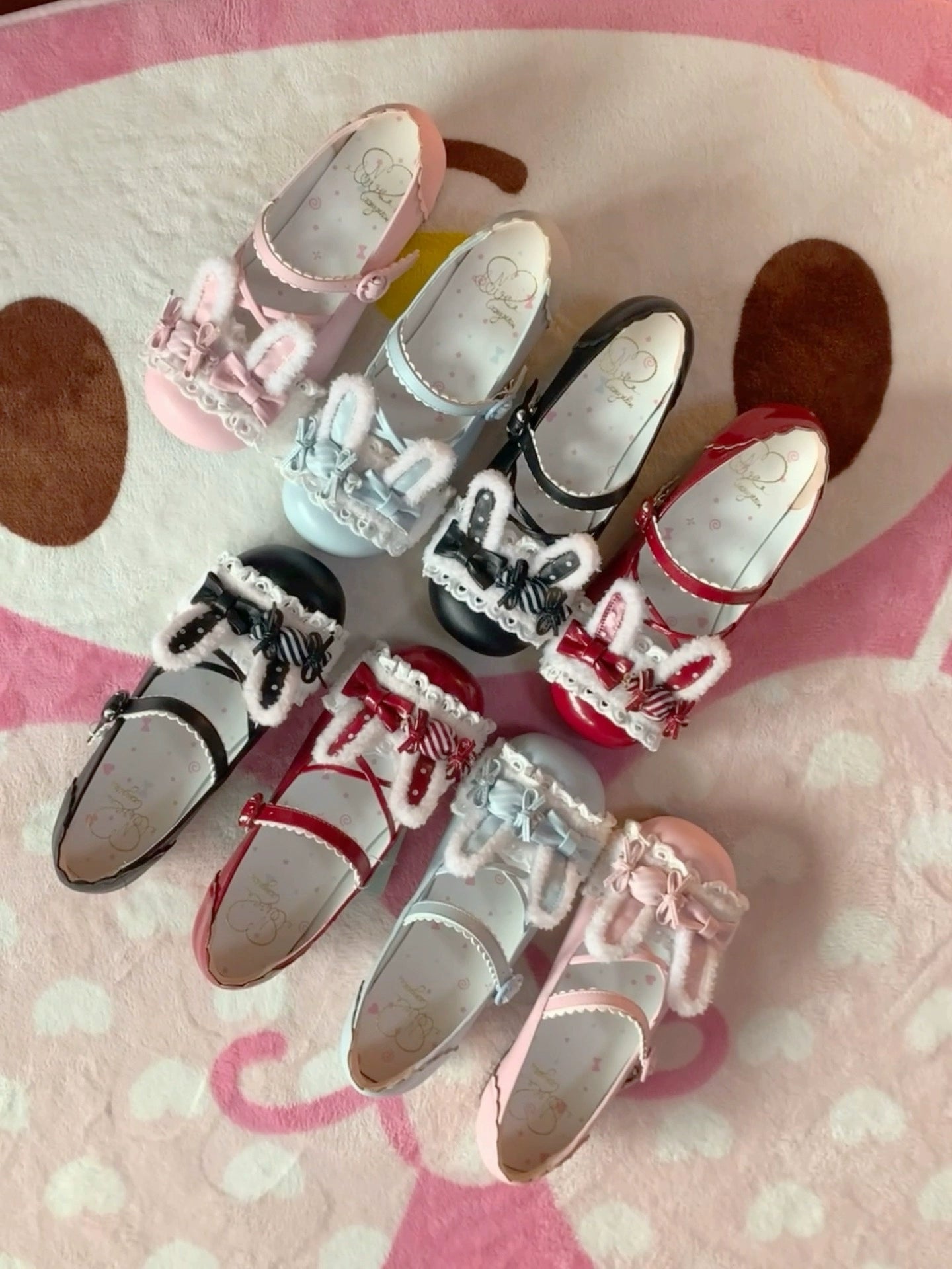 Flat-bottomed Kawaii Leather Shoes Original Design Girls Cute Mary Jane Round Head Shoes Spring and Autumn Lolita Flat Shoes