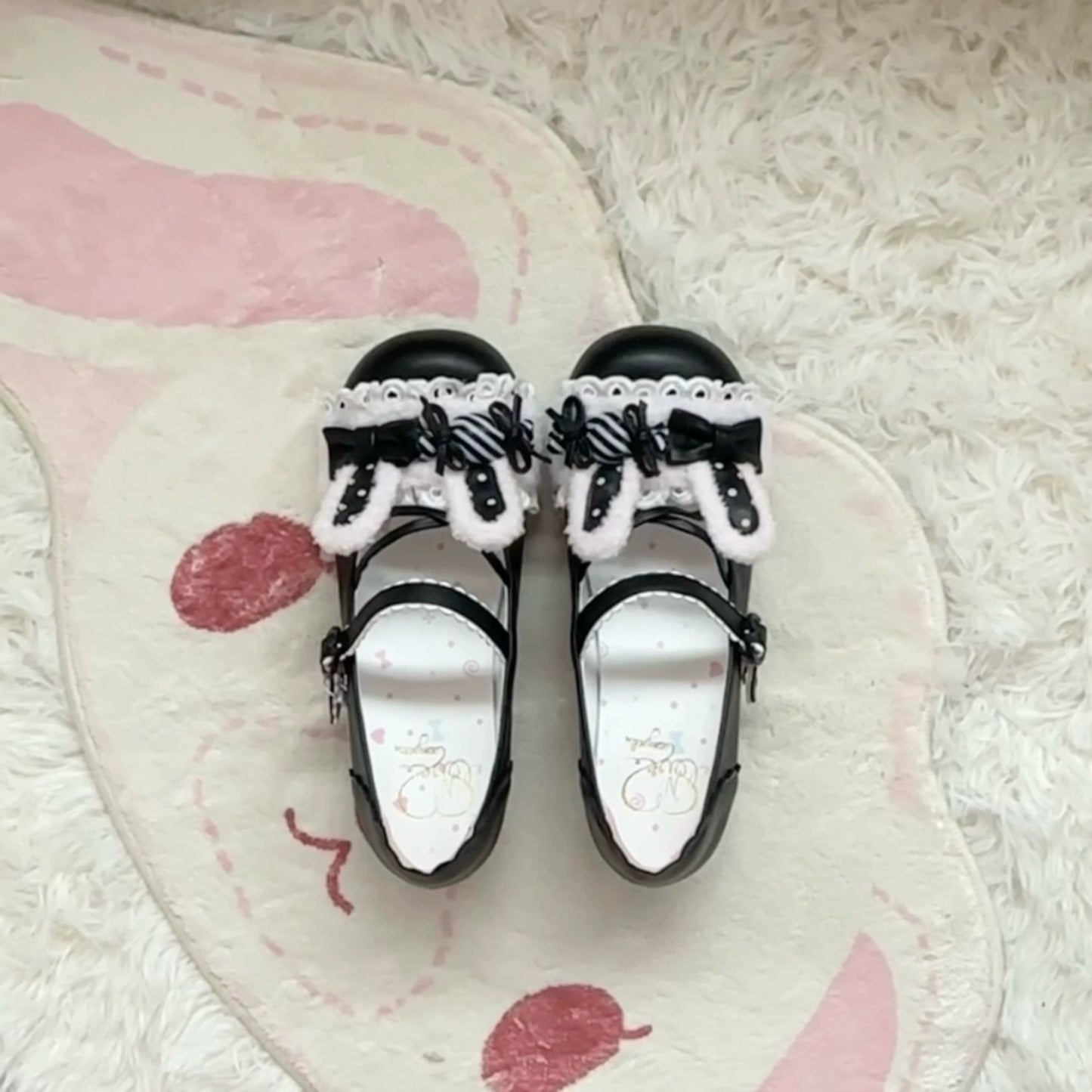 Flat-bottomed Kawaii Leather Shoes Original Design Girls Cute Mary Jane Round Head Shoes Spring and Autumn Lolita Flat Shoes