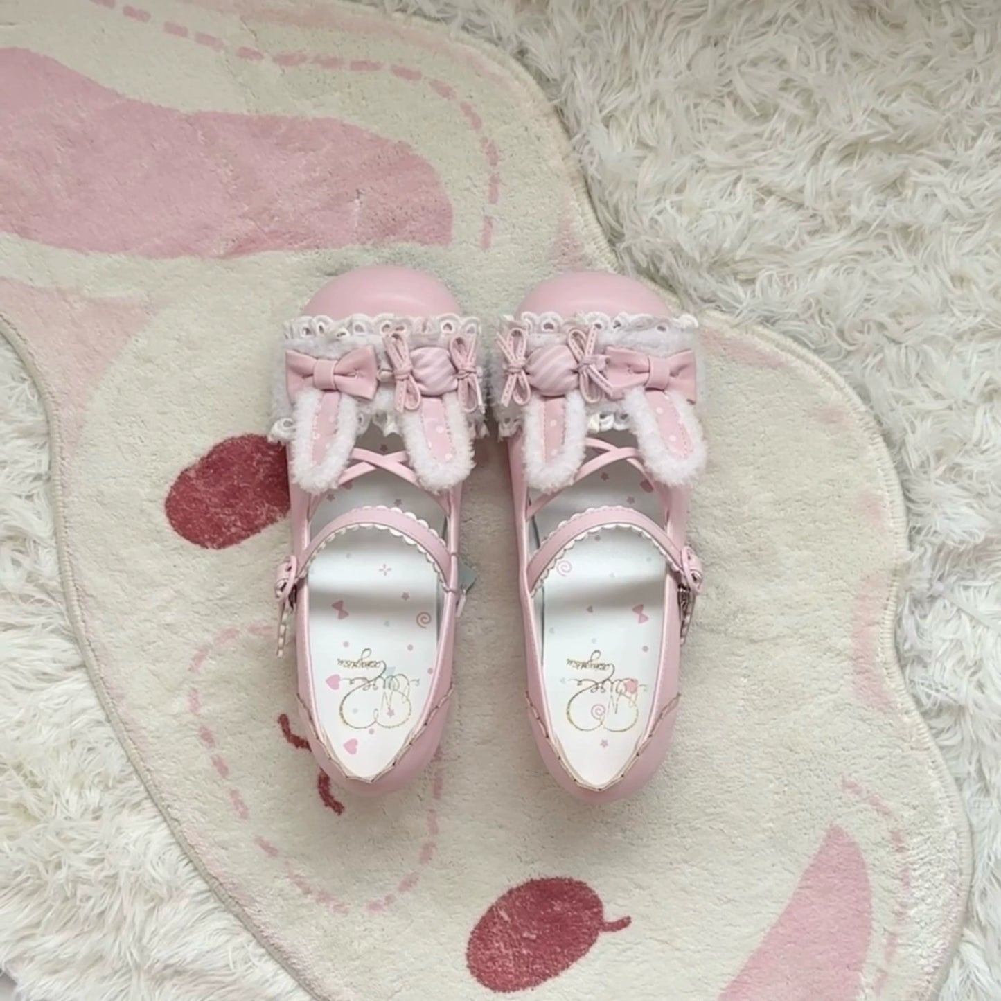 Flat-bottomed Kawaii Leather Shoes Original Design Girls Cute Mary Jane Round Head Shoes Spring and Autumn Lolita Flat Shoes