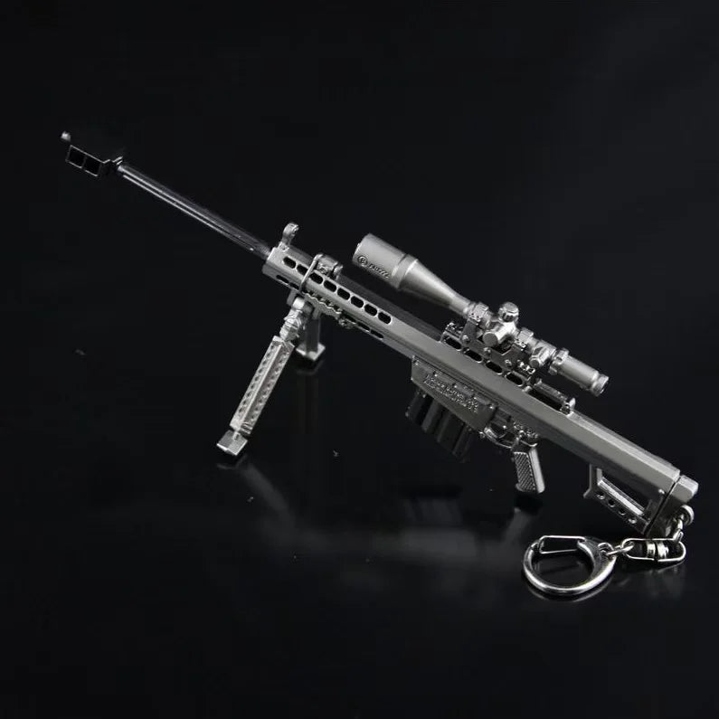 Detachable magazine alloy mini Barrett pistol 17CM sniper rifle model gun desktop decoration for boys, adult Christmas gift